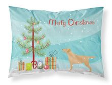 Load image into Gallery viewer, Yellow Labrador Retriever Merry Christmas Tree Fabric Standard Pillowcase – Artistic Decorative Front, White Back BB2915PILLOWCASE
