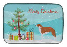 Load image into Gallery viewer, Borzoi Russian Greyhound Merry Christmas Tree Dish Drying Mat – Absorbent, Artistic Kitchen Essentials BB2917DDM