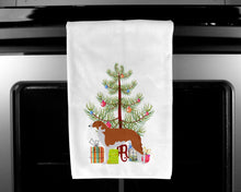 Load image into Gallery viewer, Borzoi Russian Greyhound Merry Christmas Tree Kitchen Towels – Set of 2 - Decorative &amp; Absorbent Cotton | BB2917WTKT