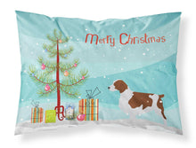 Load image into Gallery viewer, Welsh Springer Spaniel Merry Christmas Tree Fabric Standard Pillowcase – Artistic Decorative Front, White Back BB2918PILLOWCASE