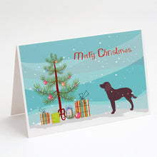 Load image into Gallery viewer, American Water Spaniel Merry Christmas Tree Greeting Cards -  Blank Note Cards – 8-Pack of Artist-Designed Cards with Envelopes