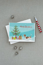 Load image into Gallery viewer, Basset Hound Merry Christmas Tree Greeting Cards -  Blank Note Cards – 8-Pack of Artist-Designed Cards with Envelopes