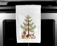 Load image into Gallery viewer, Basset Hound Merry Christmas Tree Kitchen Towels – Set of 2 - Decorative &amp; Absorbent Cotton | BB2920WTKT