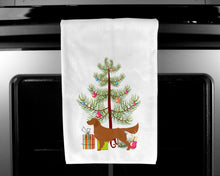 Load image into Gallery viewer, Golden Retriever Merry Christmas Tree Kitchen Towels – Set of 2 - Decorative &amp; Absorbent Cotton | BB2922WTKT