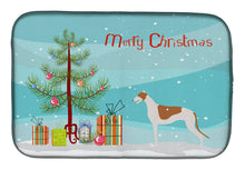 Load image into Gallery viewer, Greyhound Merry Christmas Tree Dish Drying Mat – Absorbent, Artistic Kitchen Essentials BB2923DDM