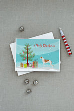 Load image into Gallery viewer, Greyhound Merry Christmas Tree Greeting Cards -  Blank Note Cards – 8-Pack of Artist-Designed Cards with Envelopes