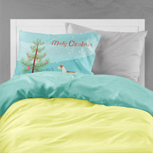 Load image into Gallery viewer, Greyhound Merry Christmas Tree Fabric Standard Pillowcase – Artistic Decorative Front, White Back BB2923PILLOWCASE