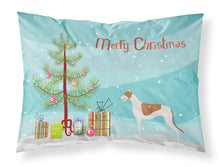 Load image into Gallery viewer, Greyhound Merry Christmas Tree Fabric Standard Pillowcase – Artistic Decorative Front, White Back BB2923PILLOWCASE