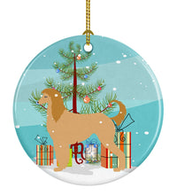 Load image into Gallery viewer, Afghan Hound Merry Christmas Tree Ornament - Round Ceramic Ornament – Artist-Designed Keepsake Decoration BB2924CO1
