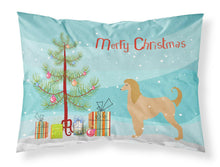 Load image into Gallery viewer, Afghan Hound Merry Christmas Tree Fabric Standard Pillowcase – Artistic Decorative Front, White Back BB2924PILLOWCASE