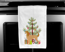 Load image into Gallery viewer, Afghan Hound Merry Christmas Tree White Kitchen Towel Set of 2 BB2924WTKT