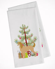 Load image into Gallery viewer, Afghan Hound Merry Christmas Tree White Kitchen Towel Set of 2 BB2924WTKT