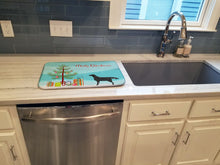 Load image into Gallery viewer, Black Labrador Retriever Merry Christmas Tree Dish Drying Mat – Absorbent, Artistic Kitchen Essentials BB2926DDM