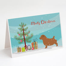 Load image into Gallery viewer, Norfolk Terrier Merry Christmas Tree Greeting Cards -  Blank Note Cards – 8-Pack of Artist-Designed Cards with Envelopes