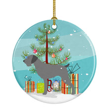Load image into Gallery viewer, German Wirehaired Pointer Merry Christmas Tree Ornament - Round Ceramic Ornament – Artist-Designed Keepsake Decoration BB2929CO1