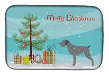 Load image into Gallery viewer, German Wirehaired Pointer Merry Christmas Tree Dish Drying Mat – Absorbent, Artistic Kitchen Essentials BB2929DDM