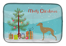 Load image into Gallery viewer, Italian Greyhound Merry Christmas Tree Dish Drying Mat – Absorbent, Artistic Kitchen Essentials BB2932DDM