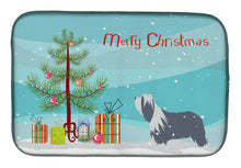 Load image into Gallery viewer, Bearded Collie Dog Merry Christmas Tree Dish Drying Mat – Absorbent, Artistic Kitchen Essentials BB2935DDM