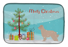 Load image into Gallery viewer, Pyrenean Shepherd Dog Merry Christmas Tree Dish Drying Mat – Absorbent, Artistic Kitchen Essentials BB2936DDM