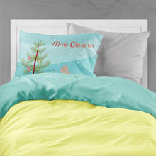 Load image into Gallery viewer, Pyrenean Shepherd Dog Merry Christmas Tree Fabric Standard Pillowcase – Artistic Decorative Front, White Back BB2936PILLOWCASE
