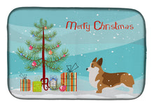 Load image into Gallery viewer, Corgi Merry Christmas Tree Dish Drying Mat – Absorbent, Artistic Kitchen Essentials BB2938DDM