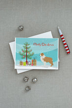 Load image into Gallery viewer, Red Border Collie Merry Christmas Tree Greeting Cards -  Blank Note Cards – 8-Pack of Artist-Designed Cards with Envelopes