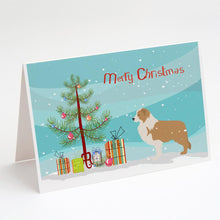 Load image into Gallery viewer, Red Border Collie Merry Christmas Tree Greeting Cards -  Blank Note Cards – 8-Pack of Artist-Designed Cards with Envelopes