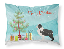 Load image into Gallery viewer, Black Border Collie Merry Christmas Tree Fabric Standard Pillowcase – Artistic Decorative Front, White Back BB2941PILLOWCASE