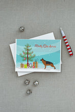 Load image into Gallery viewer, German Shepherd Merry Christmas Tree Greeting Cards -  Blank Note Cards – 8-Pack of Artist-Designed Cards with Envelopes