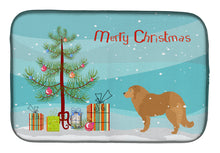 Load image into Gallery viewer, Caucasian Shepherd Dog Merry Christmas Tree Dish Drying Mat – Absorbent, Artistic Kitchen Essentials BB2943DDM
