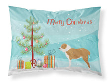 Load image into Gallery viewer, Central Asian Shepherd Dog Merry Christmas Tree Fabric Standard Pillowcase – Artistic Decorative Front, White Back BB2946PILLOWCASE
