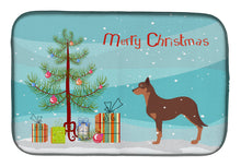 Load image into Gallery viewer, Australian Kelpie Dog Merry Christmas Tree Dish Drying Mat – Absorbent, Artistic Kitchen Essentials BB2947DDM