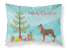 Load image into Gallery viewer, Australian Kelpie Dog Merry Christmas Tree Fabric Standard Pillowcase – Artistic Decorative Front, White Back BB2947PILLOWCASE