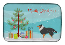 Load image into Gallery viewer, Sheltie/Shetland Sheepdog Merry Christmas Tree Dish Drying Mat – Absorbent, Artistic Kitchen Essentials BB2948DDM