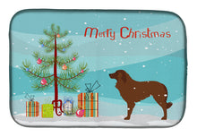 Load image into Gallery viewer, Portuguese Sheepdog Dog Merry Christmas Tree Dish Drying Mat – Absorbent, Artistic Kitchen Essentials BB2949DDM