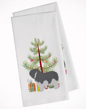 Load image into Gallery viewer, Polish Lowland Sheepdog Dog Merry Christmas Tree Kitchen Towels – Set of 2 - Decorative &amp; Absorbent Cotton | BB2950WTKT