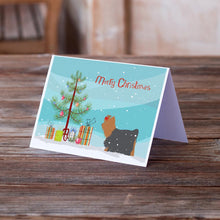 Load image into Gallery viewer, Yorkshire Terrier Yorkie Merry Christmas Tree Greeting Cards -  Blank Note Cards – 8-Pack of Artist-Designed Cards with Envelopes