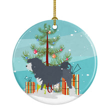 Load image into Gallery viewer, Lowchen Merry Christmas Tree Ornament - Round Ceramic Ornament – Artist-Designed Keepsake Decoration BB2953CO1