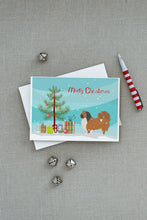 Load image into Gallery viewer, Pekingese Merry Christmas Tree Greeting Cards -  Blank Note Cards – 8-Pack of Artist-Designed Cards with Envelopes