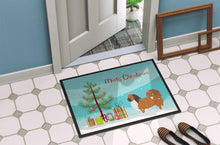 Load image into Gallery viewer, Pekingese Merry Christmas Tree Doormat - 24x36 Decorative Floor Mat – Indoor/Outdoor Rug with Artistic Flair BB2956JMAT