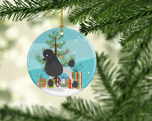 Load image into Gallery viewer, Poodle Merry Christmas Tree Ornament - Round Ceramic Ornament – Artist-Designed Keepsake Decoration BB2957CO1