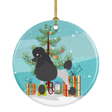 Load image into Gallery viewer, Poodle Merry Christmas Tree Ornament - Round Ceramic Ornament – Artist-Designed Keepsake Decoration BB2957CO1