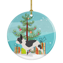 Load image into Gallery viewer, French Bulldog Merry Christmas Tree Ornament - Round Ceramic Ornament – Artist-Designed Keepsake Decoration BB2959CO1