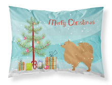 Load image into Gallery viewer, Pomeranian Merry Christmas Tree Fabric Standard Pillowcase – Artistic Decorative Front, White Back BB2960PILLOWCASE