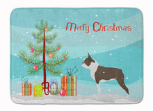 Load image into Gallery viewer, Boston Terrier Merry Christmas Tree Machine Washable Memory Foam Mat BB2962RUG