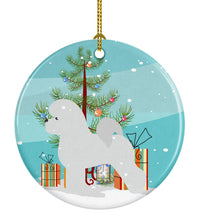 Load image into Gallery viewer, Bichon Frise Merry Christmas Tree Ornament - Round Ceramic Ornament – Artist-Designed Keepsake Decoration BB2963CO1