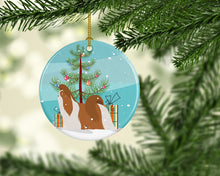 Load image into Gallery viewer, Shih Tzu Merry Christmas Tree Ornament - Round Ceramic Ornament – Artist-Designed Keepsake Decoration BB2964CO1