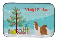 Load image into Gallery viewer, Shih Tzu Merry Christmas Tree Dish Drying Mat – Absorbent, Artistic Kitchen Essentials BB2964DDM