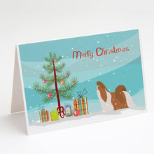 Load image into Gallery viewer, Shih Tzu Merry Christmas Tree Greeting Cards -  Blank Note Cards – 8-Pack of Artist-Designed Cards with Envelopes