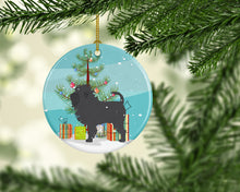 Load image into Gallery viewer, Affenpinscher Merry Christmas Tree Ornament - Round Ceramic Ornament – Artist-Designed Keepsake Decoration BB2966CO1